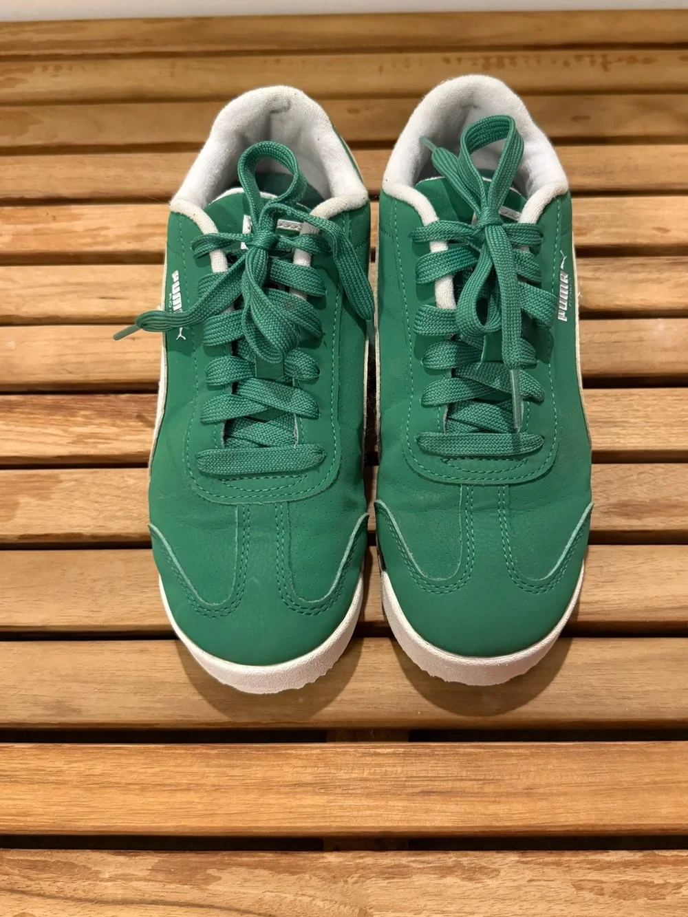 Puma Kids Green Roma Sneakers